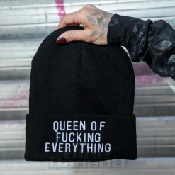 Blue Banana Queen Of Everything Beanie Hat (Black)
