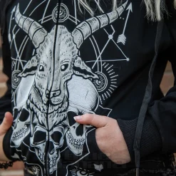 Blue Banana Ram & Skulls Hoodie (Black)