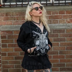 Blue Banana Ram & Skulls Hoodie (Black)