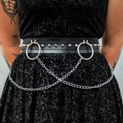 Blue Banana Rings & Chains Belt (Black)