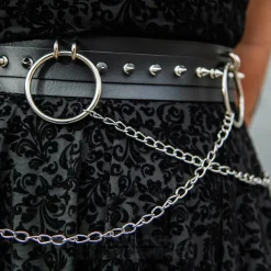 Blue Banana Rings & Chains Belt (Black)