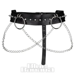 Blue Banana Rings & Chains Belt (Black)