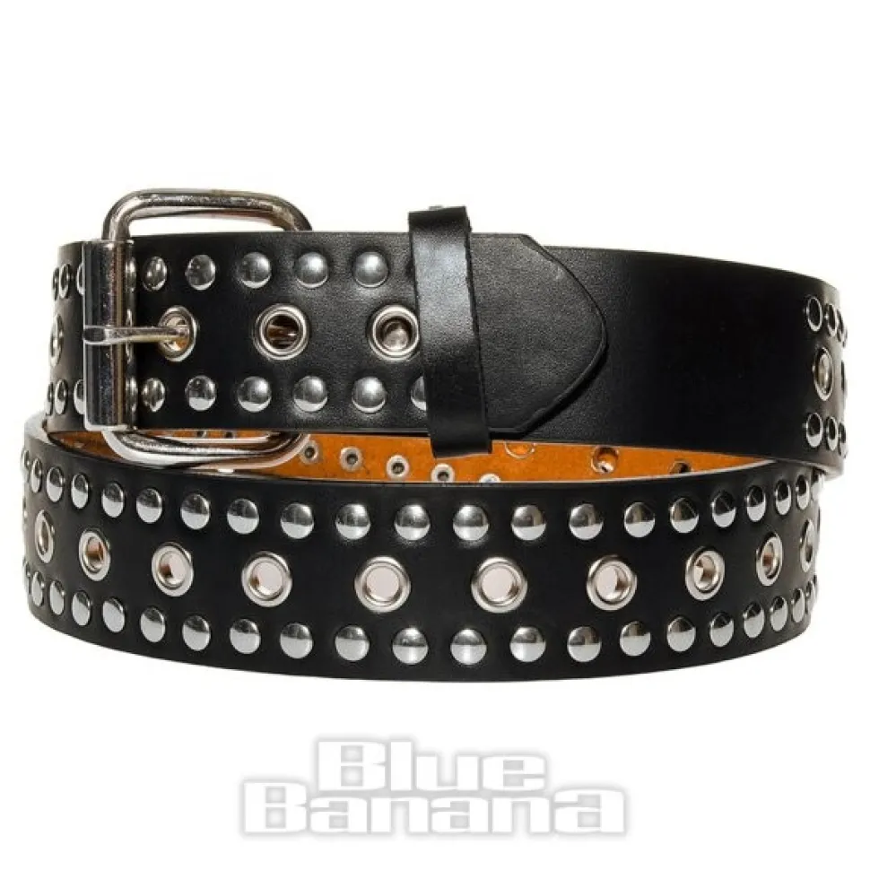 Blue Banana Rivets & Holes Belt (Black)