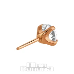 Blue Banana Rose Gold Claw Threadless Top (Crystal)