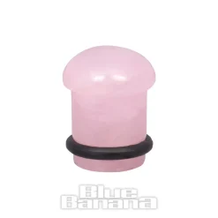 Blue Banana Rose Quartz Crystal Ear Plug 4-16mm (Pink)