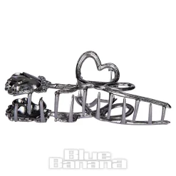 Blue Banana Rose & Thorn Hair Clip (Black)