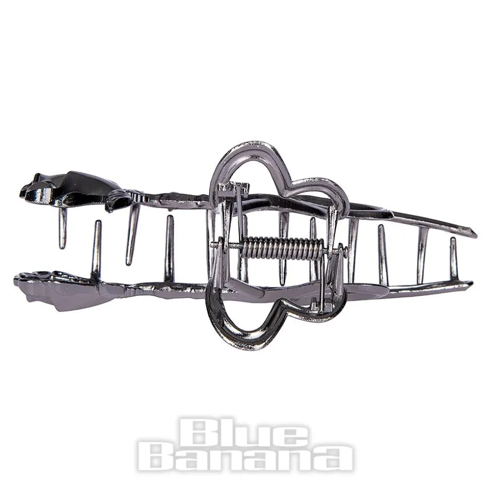 Blue Banana Rose & Thorn Hair Clip (Black)