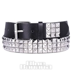 Blue Banana 3 Row Studs Belt (Black)
