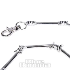 Blue Banana Short Barbed Wire Chain (Silver)