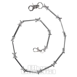 Blue Banana Short Barbed Wire Chain (Silver)