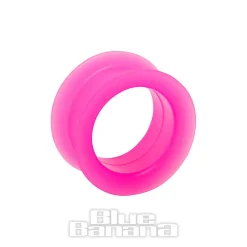 Blue Banana Silicone Eyelet Flesh Tunnel 6-28mm (Pink)