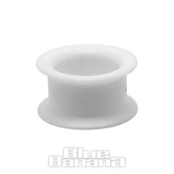 Blue Banana Silicone Eyelet Flesh Tunnel 10-34mm (White)