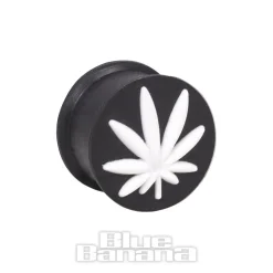 Blue Banana Silicone Leaf Plug 6-20mm (Black/White)