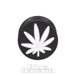 Blue Banana Silicone Leaf Plug 6-20mm (Black/White)