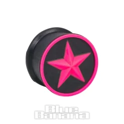 Blue Banana Silicone Star Plug 6-20mm (Black/Pink)