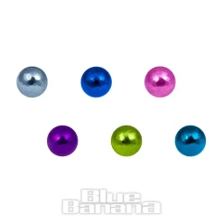 Blue Banana Silver 1.8mm Multicoloured Ball Nose Studs (Pack of 6)