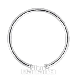 Blue Banana Silver 1.0mm Open Nose Ring (Silver)