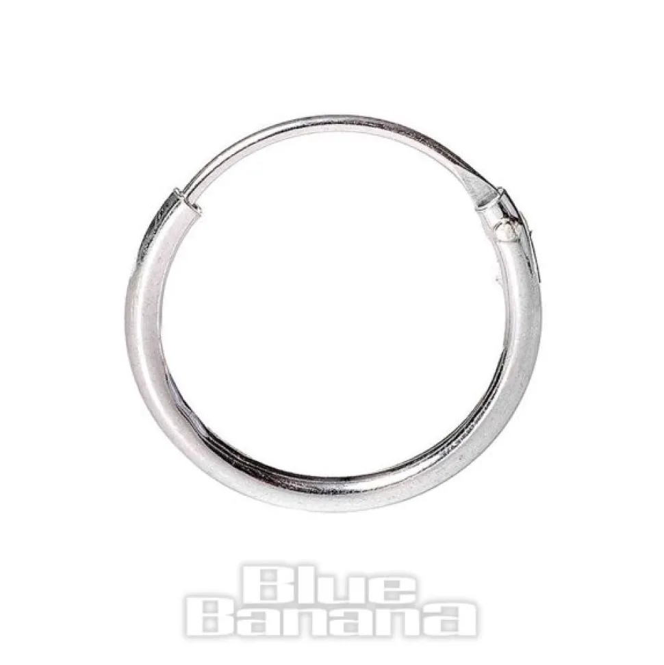 Blue Banana Silver 1.2 x 10mm Nose Ring (Silver)