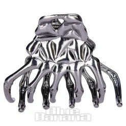 Blue Banana Skeleton Hand Grip Hair Clip (Black)