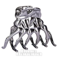 Blue Banana Skeleton Hand Grip Hair Clip (Black)