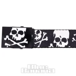Blue Banana Skull & Crossbones Belt (Black)