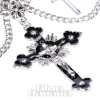 Blue Banana Skull & Crosses Choker (Black/Silver)