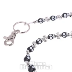 Blue Banana Skull & Cross Wallet & Keychain (Black)