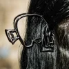 Blue Banana Skull Hair Clip (Black)