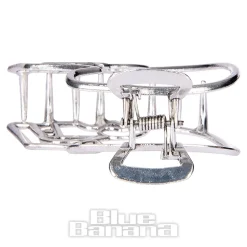 Blue Banana Skull Hair Clip (Silver)