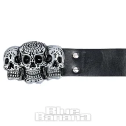 Blue Banana 3 Skulls Belt (Black)