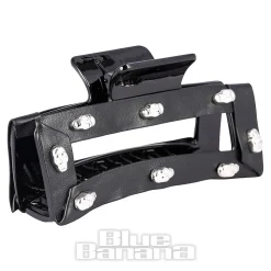 Blue Banana Skull Studded Hair Clip (Black)