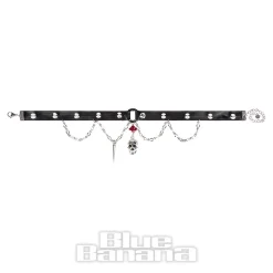 Blue Banana Skull Studs Choker (Black)