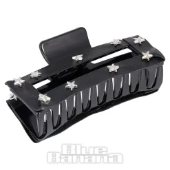 Blue Banana Small Cone Studded Hair Clip (Black)