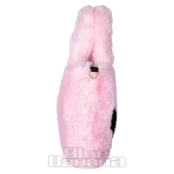 Blue Banana Smiley Furry Bag (Pink)