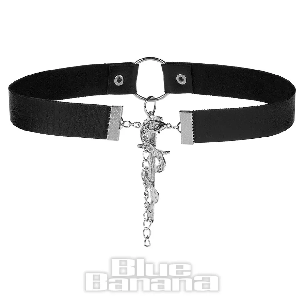 Blue Banana Snake Sword Choker (Black)