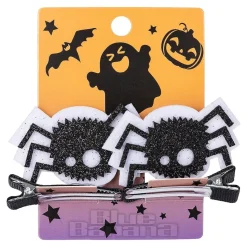 Blue Banana Spider Hair Clip (Black/White)