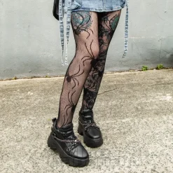 Blue Banana Spider Tights (Black)