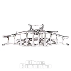 Blue Banana Spider Web Hair Clip (Silver)
