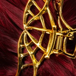 Blue Banana Spider Web Hair Clip (Antique Gold)