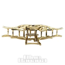 Blue Banana Spider Web Hair Clip (Antique Gold)