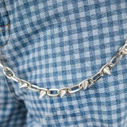 Blue Banana Spikes Chain (Silver)
