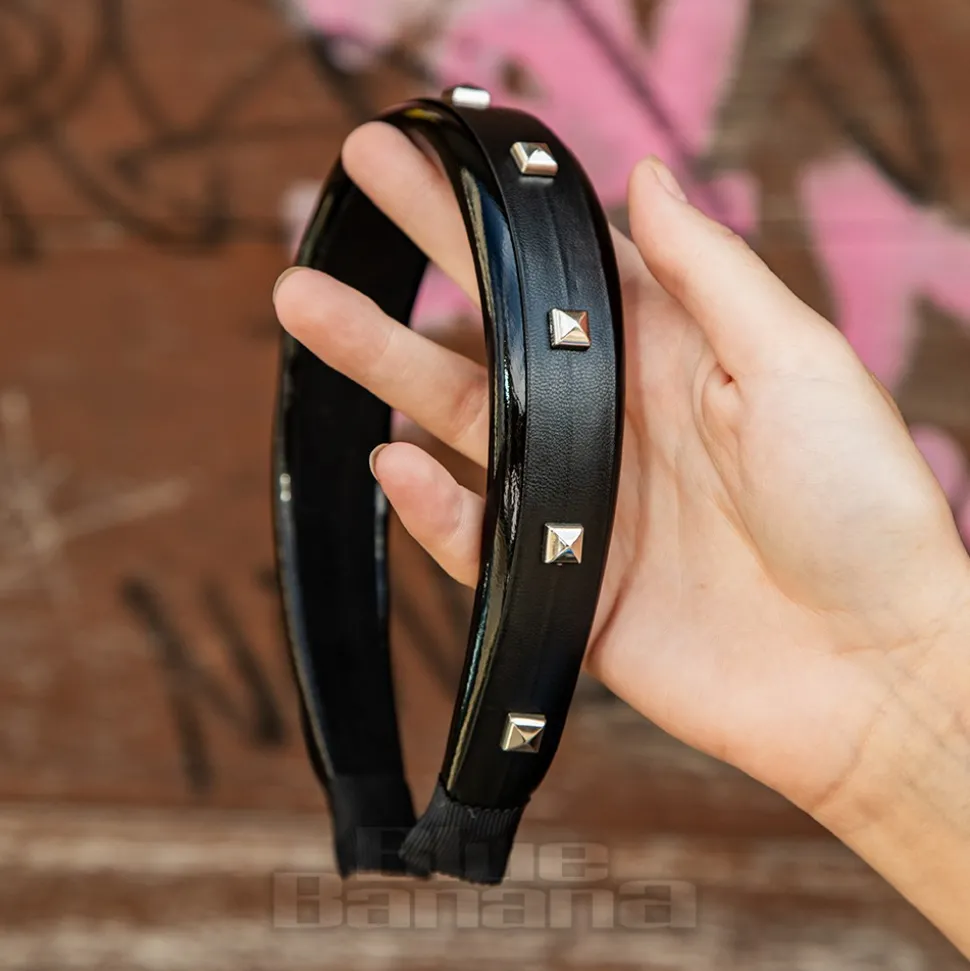 Blue Banana Square Cone Headband (Black)