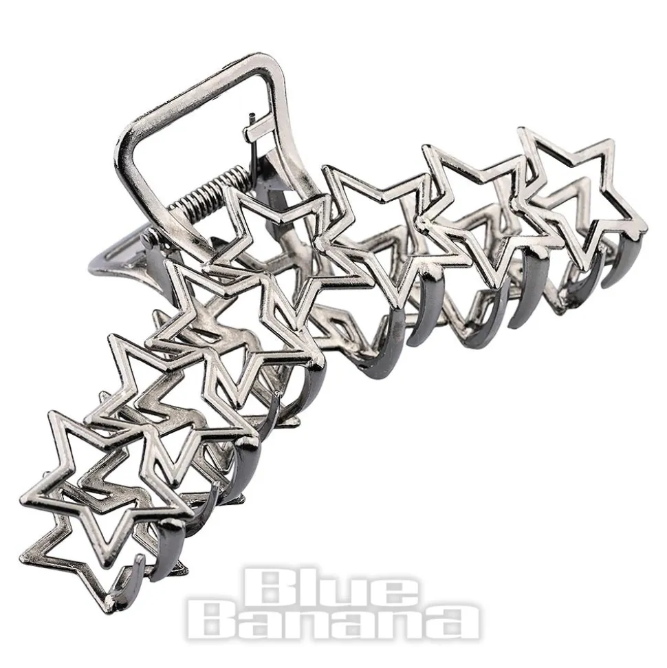Blue Banana Star Hair Clip (Silver)