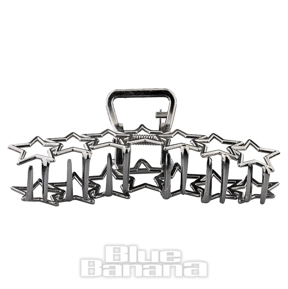 Blue Banana Star Hair Clip (Silver)