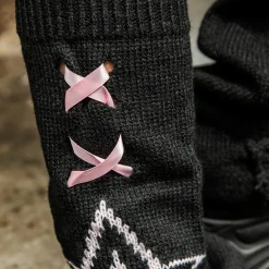Blue Banana Star Legwarmers (Black/Pink)