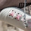 Blue Banana Star Legwarmers (White/Pink)