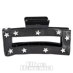 Blue Banana Star Studded Hair Clip (Black)
