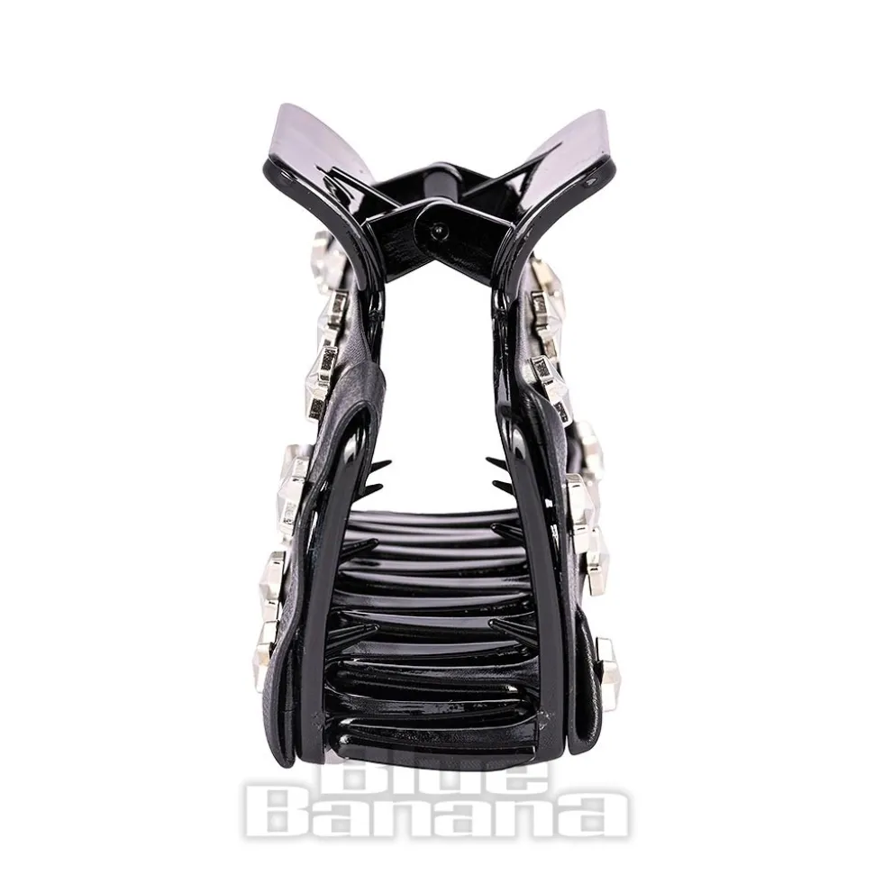 Blue Banana Star Studded Hair Clip (Black)