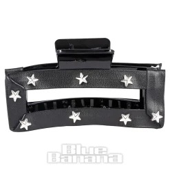 Blue Banana Star Studded Hair Clip (Black)