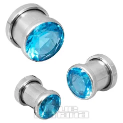 Blue Banana Steel Gem Plug (Aqua)